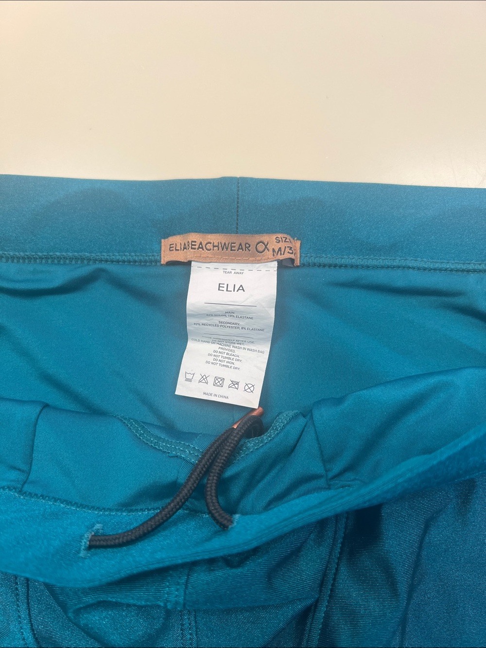 Elia beachwear Men's Teal Swim briefs new without tags - Picture 2 of 4